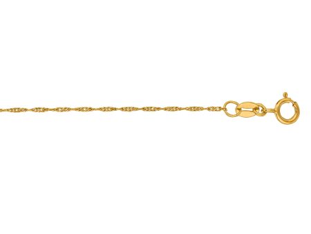 10K Gold .8mm Singapore Chain Fashion