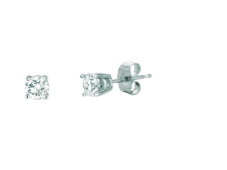 14K Gold .50ct I-J I1 Round Diamond Stud Earring Cheap